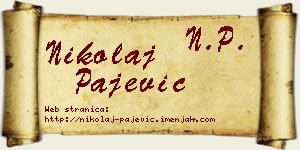 Nikolaj Pajević vizit kartica